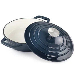 Megachef MegaChef 2 Quart Enameled Cast Iron Braiser - Dark