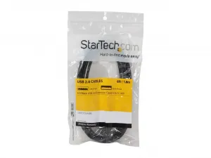 Startech USBEXTAA6BK 6 Ft Black Usb 2.0 Extension Cable A To A - Mf - 