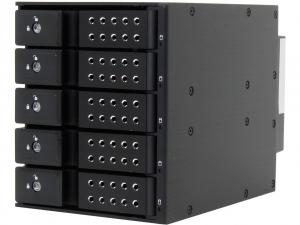 Istar BPN-DE350SS-BLK 3x5.25 To 5x3.5 Sassata 6.0 Gbs Trayless Hot-swa