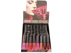 Bulk AD258 Matte Liquid Lipstick In Assorted Shades In Countertop Disp