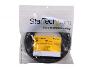 Startech C6PATCH15BK 15ft Cat6 Ethernet Cable - Black Molded Gigabit -