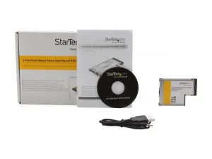 Startech ECUSB3S254F 2 Port Flush Mount Expresscard 54mm Superspeed Us