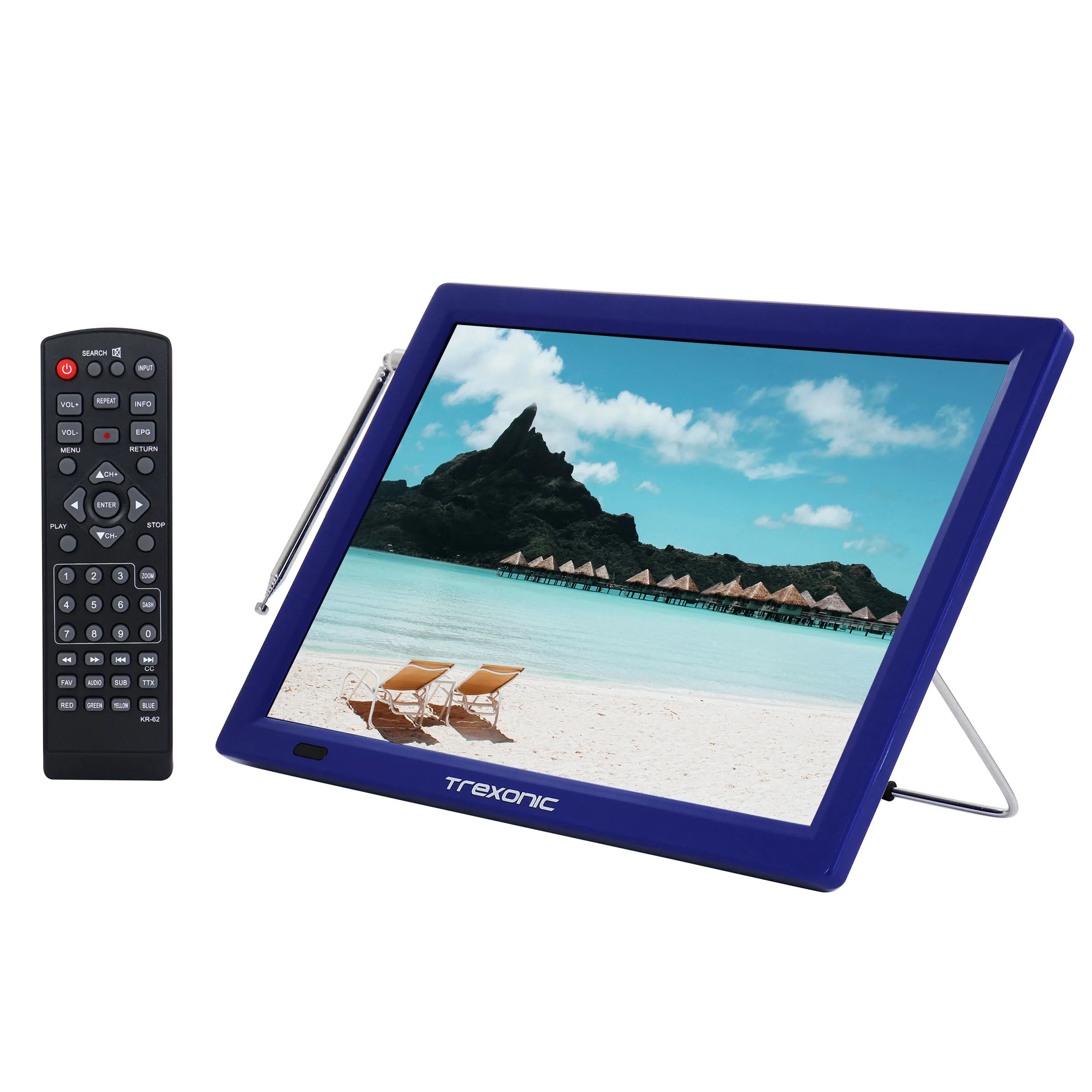 Trexonic TRX-14D-BLUE 14-inch Portable Rechargeable Led Tv With Tuner