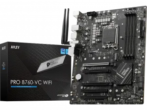 Msi B760PROVCWIFI Mb Pro B760-vc Wifi B760 Lga1700 Max128gb Ddr5 Pcie 