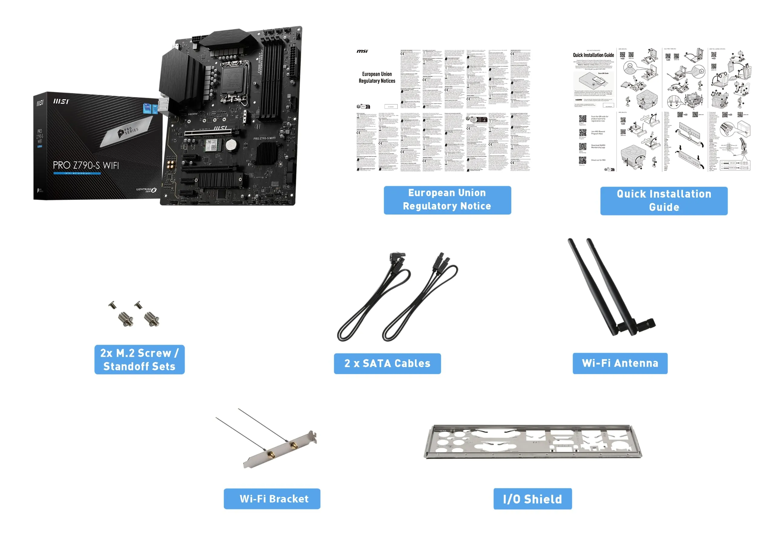 Msi PROZ790SWIFI Pro Z790s Wifi Atx Motherboard, Max 192gb Ddr5