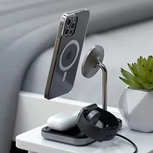 Satechi ST-WMCS3M 3-in-1 Magnetic Wireless Charging Stand - Sg