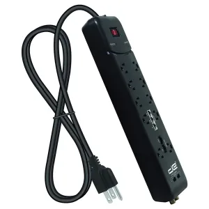 Digital DSS5-1034-BLK 8ft 2usb Hvy Dty Srg Blk