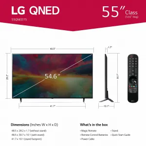 Lg 55QNED75URA 4k Uhd Nanocell Display Billion