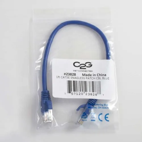 C2g 22012 15ft Cat5e Snagless Utp Ethernet Cable - Blue