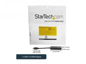 Startech CDP2HD4K60 Usb C To Hdmi Adapter 4k 60hz