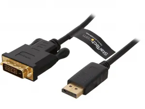 Startech DP2DVIMM3BS 3ft Displayport To Dvi Cable Dp