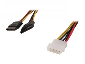 Startech PYO2LP4SATA Cable  12in Lp4 To 2x Sata Power Y Cable Adapter 