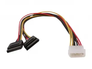 Startech PYO2LP4SATA Cable  12in Lp4 To 2x Sata Power Y Cable Adapter 