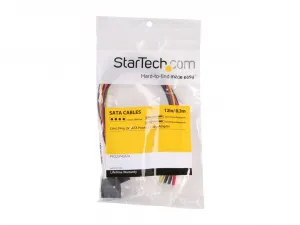 Startech PYO2LP4SATA Cable  12in Lp4 To 2x Sata Power Y Cable Adapter 