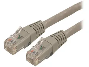 Startech C6PATCH5GR 5ft Gray Cat6 Ethernet Cable Delivers Multi Gigabi