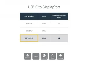 Startech CDP2DPUCP Adpt   R