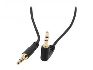 Startech MU3MMSRA 3 Ft Slim 3.5mm To Right Angle Stereo Audio Cable - 