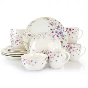 Gibson 122912.16 Home Floral Splash 16-piece Ceramic Dinner Set