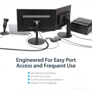 Startech ST7300USB3B Add 7 External, Superspeed Usb 3.0 Ports To A Com