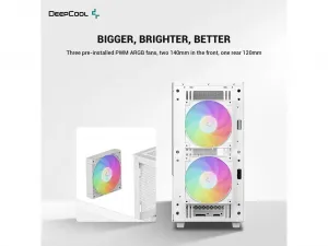 Deepcool CH360 WH Ch360 Wh Matx Airflow Case With Rgb Fans