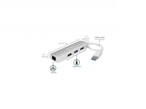 Startech ST3300G3UA Add Three Usb 3.0 Ports (5gbps) And A Gbe Port To 