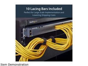 Startech CMLB10 Ac  Horizontal Cable Lacing Bars For Racks 10 Pack Ret