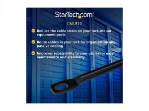 Startech CMLB10 Ac  Horizontal Cable Lacing Bars For Racks 10 Pack Ret