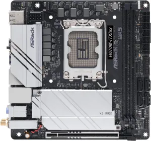 Asrock H670M-ITX/AX H670m-itx Ax Motherboard - Lga1700, 64gb Ddr4