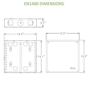 Onq EN1400 14-inch Electrical Enclosure With Screw-on Cover