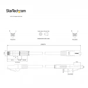 Startech N6PATCH100OR Cb  Cat6 Patch Cb W Snagless Rj45 Connectors 100