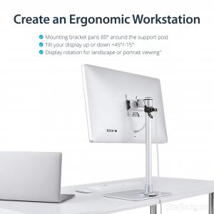 Startech ARMPIVSTND Mount Your Monitor On A Desk Stand, With Tilt, Piv