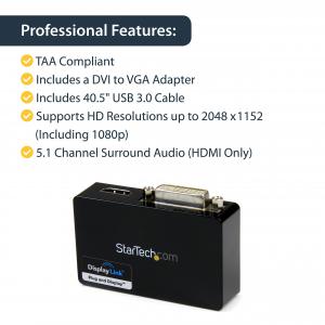 Startech USB32HDDVII Connect An Hdmi And Dvi-i-equipped Display Throug