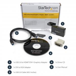 Startech USB32HDDVII Connect An Hdmi And Dvi-i-equipped Display Throug