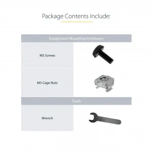 Startech UNIRAILS3U Mount 19 Servers Or Networking Hardware In Any Sta