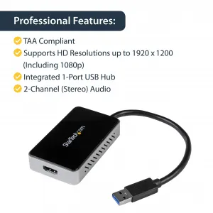 Startech USB32HDEH Connect An Hdmi-equipped Display Through Usb 3.0, W