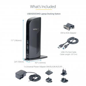 Startech USB3SDOCKHD Dual Monitor Docking Station With 6 Usb Ports And