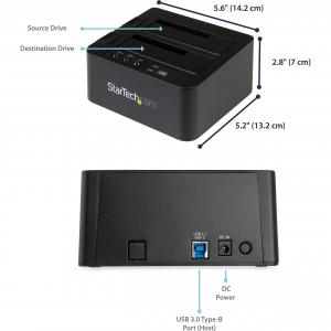 Startech SDOCK2U313R Dual Bay Hard Drive Duplicator Docking Station; E