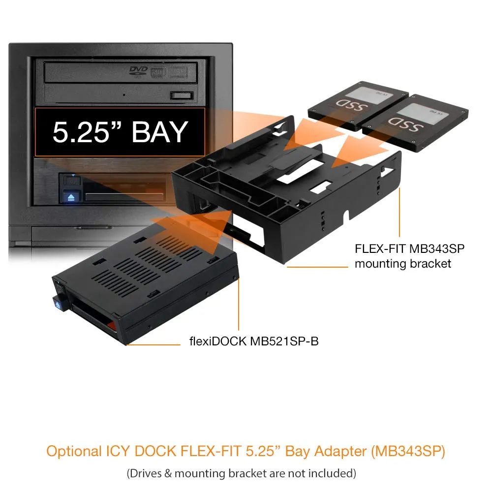 Icydock MB521SP-B Icy Dock Flexidock Mb521sp-b - Versatile Storage Dri