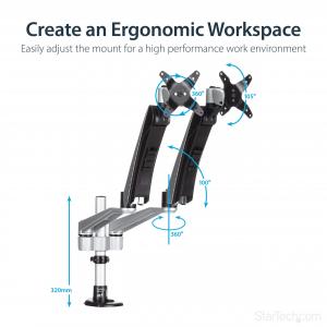 Startech ARMDUAL30 Dual Monitor Mount Fm Arms Taa