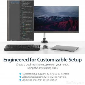 Startech ARMDUAL30 Dual Monitor Mount Fm Arms Taa