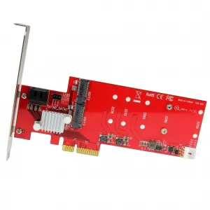 Startech PEXM2SAT3422 Add Two Next Generation Form Factor M.2 Ssds And