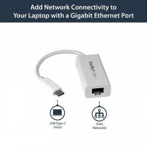 Startech US1GC30W Connect To A Gigabit Network Through The Usb-c Port 