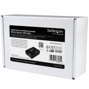 Startech POEEXT1GAT 4pt Gigabit Poe+ Extender 802.3at Af 100m Retail