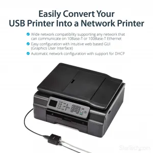 Startech PM1115U2 Share A Standard Usb Printer With Multiple Users Ove