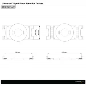 Startech STNDTBLT1A5T Adjustable Tablet Tripod Stand - For 6.5in To 7.