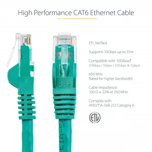 Startech N6PATCH150GN 150ft Green Cat6 Ethernet Cable Delivers Multi G