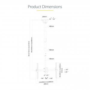 Startech FPCEILPTBLP Ceiling Tv Mount