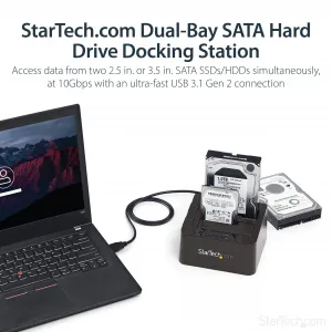 Startech SDOCK2U313 Dual-bay Hard Drive Dock For 2.5  3.5 Sata Drives;