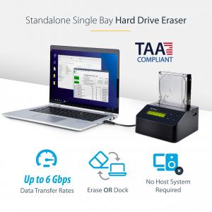 Startech SDOCK1EU3P2 .com Single Bay Hard Drive Hddssd Sanitizer 4kn U