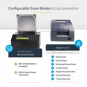 Startech SDOCK1EU3P2 .com Single Bay Hard Drive Hddssd Sanitizer 4kn U